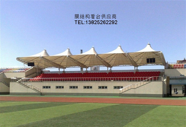 昌邑體育場膜結構看臺選用泰康利膜材1120